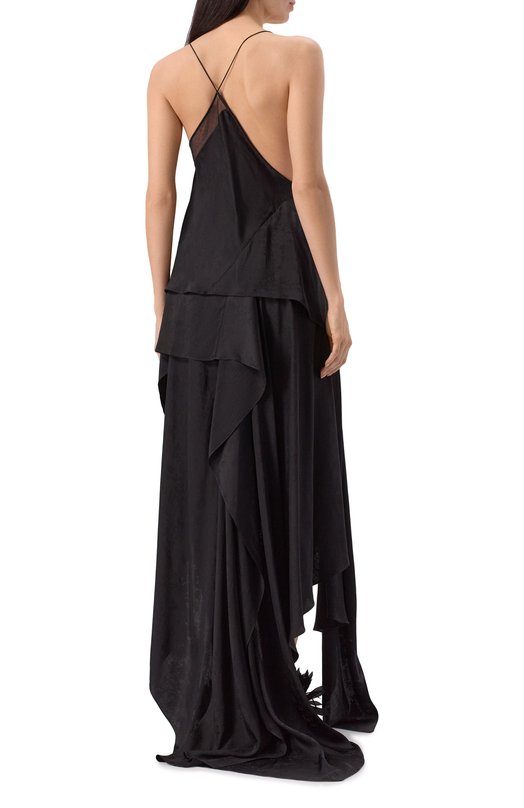 Топ из вискозы и шелка Ann Demeulemeester B0012832/FA611 Чёрный  B0012832/FA611 Фото 4