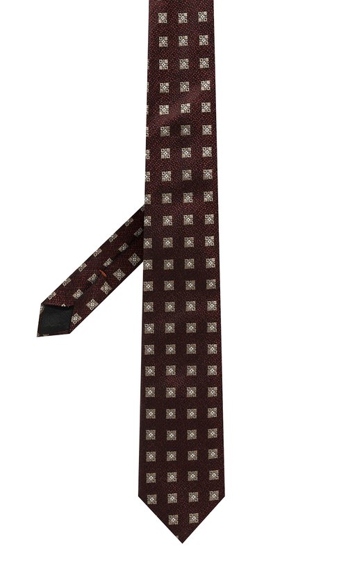 Шелковый галстук Zegna 1P8/Z8D32TA8 Бордовый  1P8/Z8D32TA8 Фото 3