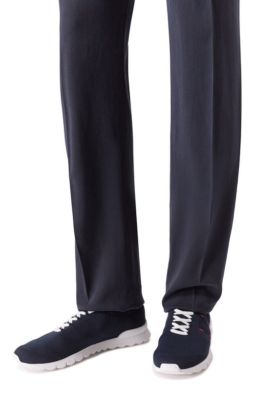 Текстильные кроссовки Kiton USSA392N0136202 Синий  USSA392N0136202 Фото 3