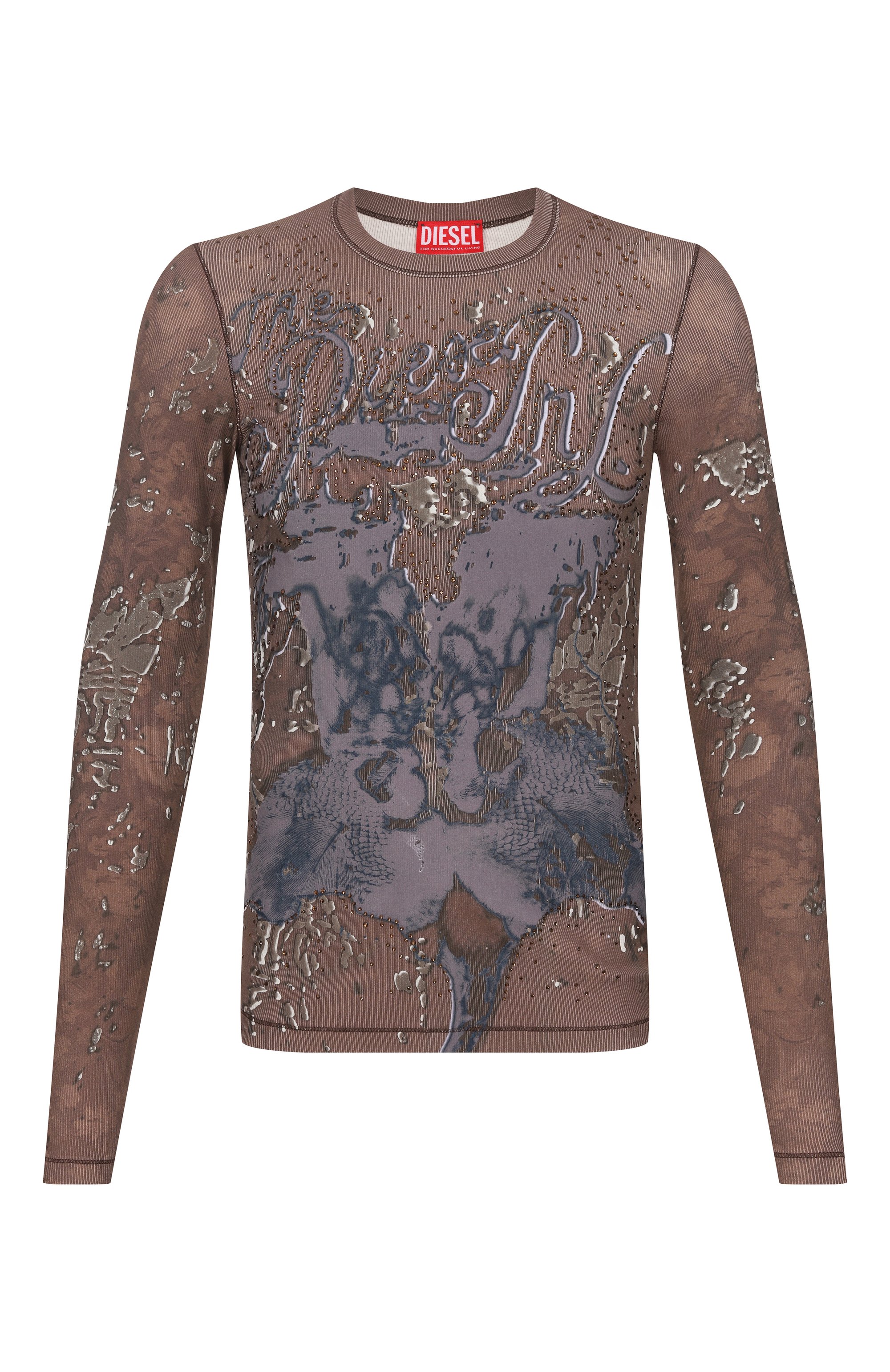 Хлопковый лонгслив DIESEL, арт. A22404/0BKCK, фото 1