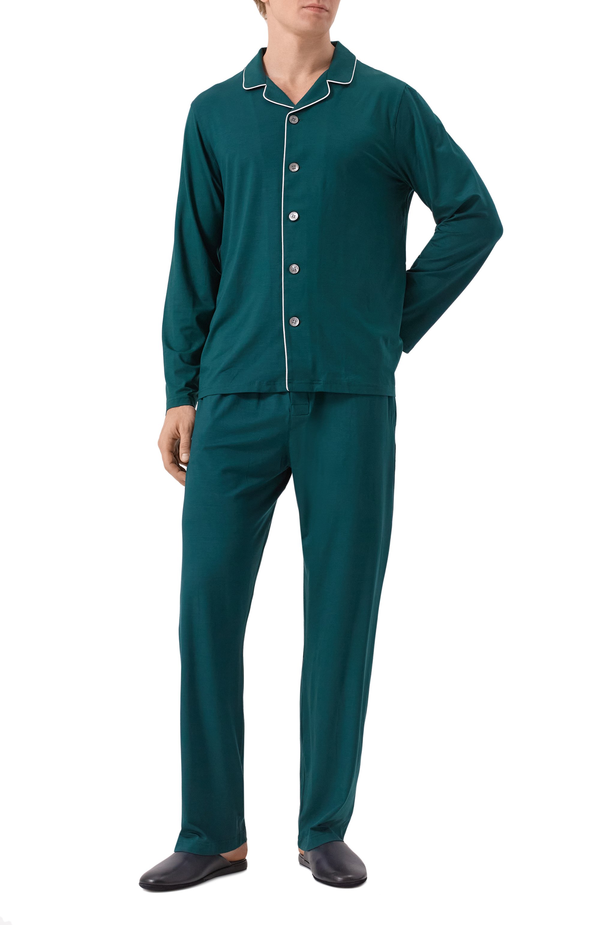 Кожаные домашние туфли SANTONI, арт. PMXGA1644XXX1CLB, фото 2