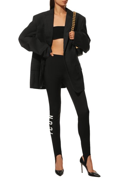 Легинсы со штрипками DSQUARED2 черного цвета по цене 32050 руб., арт. S80KA0025/S54164, фото 2 Легинсы со штрипками DSQUARED2, арт. S80KA0025/S54164, фото 2