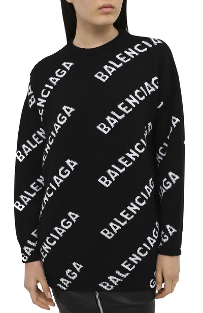 Шерстяной свитер BALENCIAGA черного цвета по цене 120000 руб., арт. 620983/T1567, фото 3 Шерстяной свитер BALENCIAGA, арт. 620983/T1567, фото 3