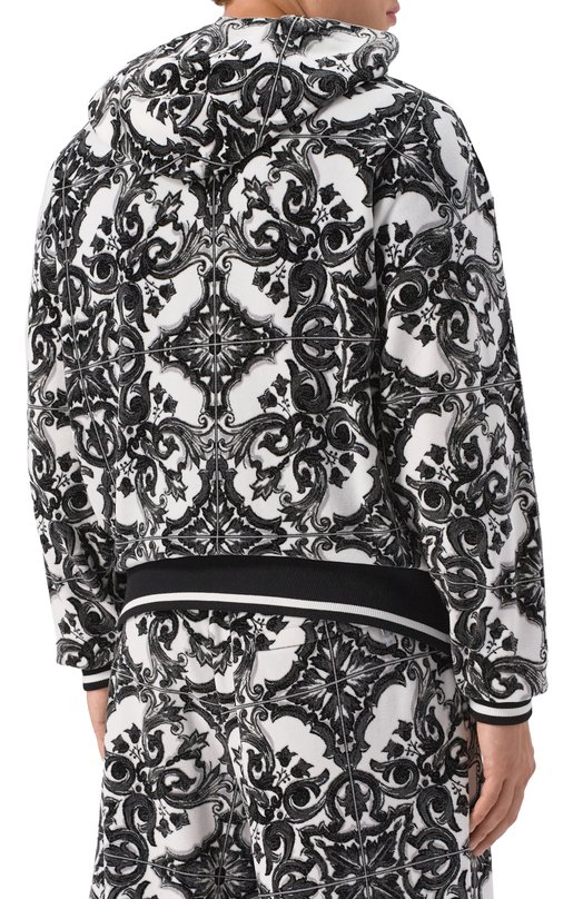 Хлопковая толстовка Dolce & Gabbana G9AYCT/G7PGR Чёрно-белый  G9AYCT/G7PGR Фото 4