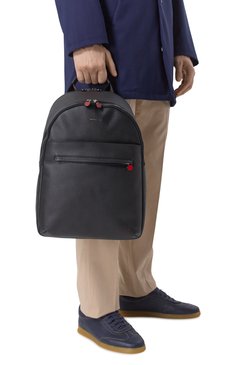 Мужской рюкзак KITON черного цвета, арт. UBA0114N0122808 | Фото 2 (Размер: large; Материал: Натуральная кожа; Сумки-технические: Рюкзаки - большие; Стили: Классический)