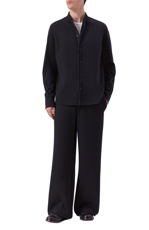 Хлопковая рубашка Hannes Roether TRI29SEY.211.242.215 Чёрный  TRI29SEY.211.242.215 Фото 2