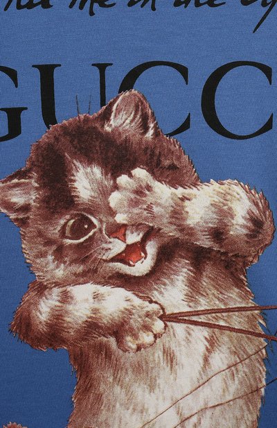Хлопковая футболка GUCCI, арт. 576871/XJD2E/9-12M, фото 3