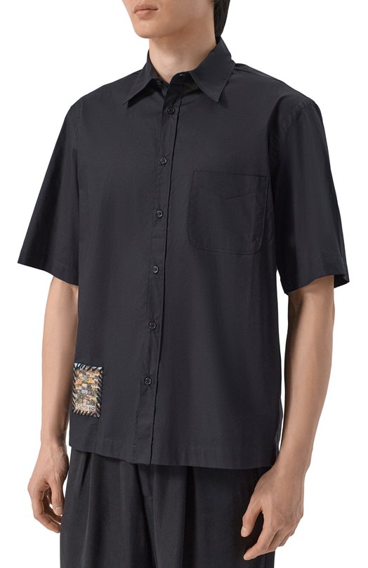 Хлопковая рубашка Laneus S6LAMASI119 Чёрный  S6LAMASI119 Фото 3