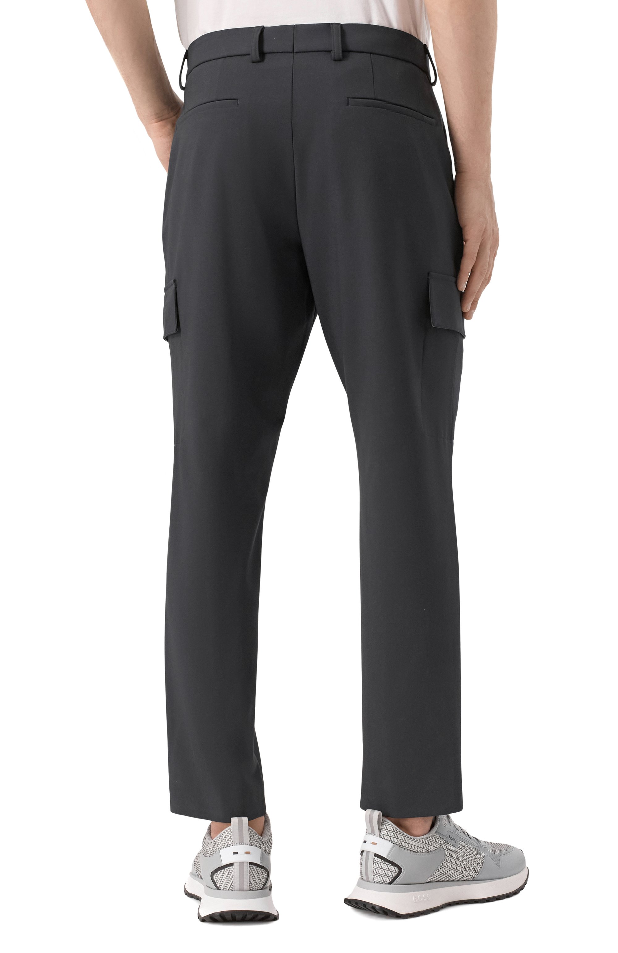 Брюки-карго из вискозы и шерсти BOSS, арт. 50535069, фото 4