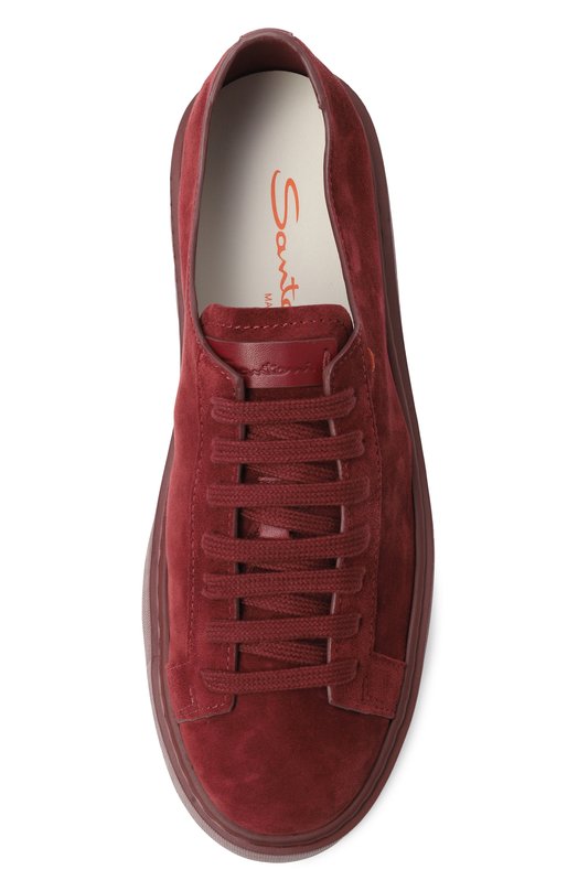 Замшевые кеды Santoni WBCG61322B0RCT0Y Бордовый  WBCG61322B0RCT0Y Фото 6