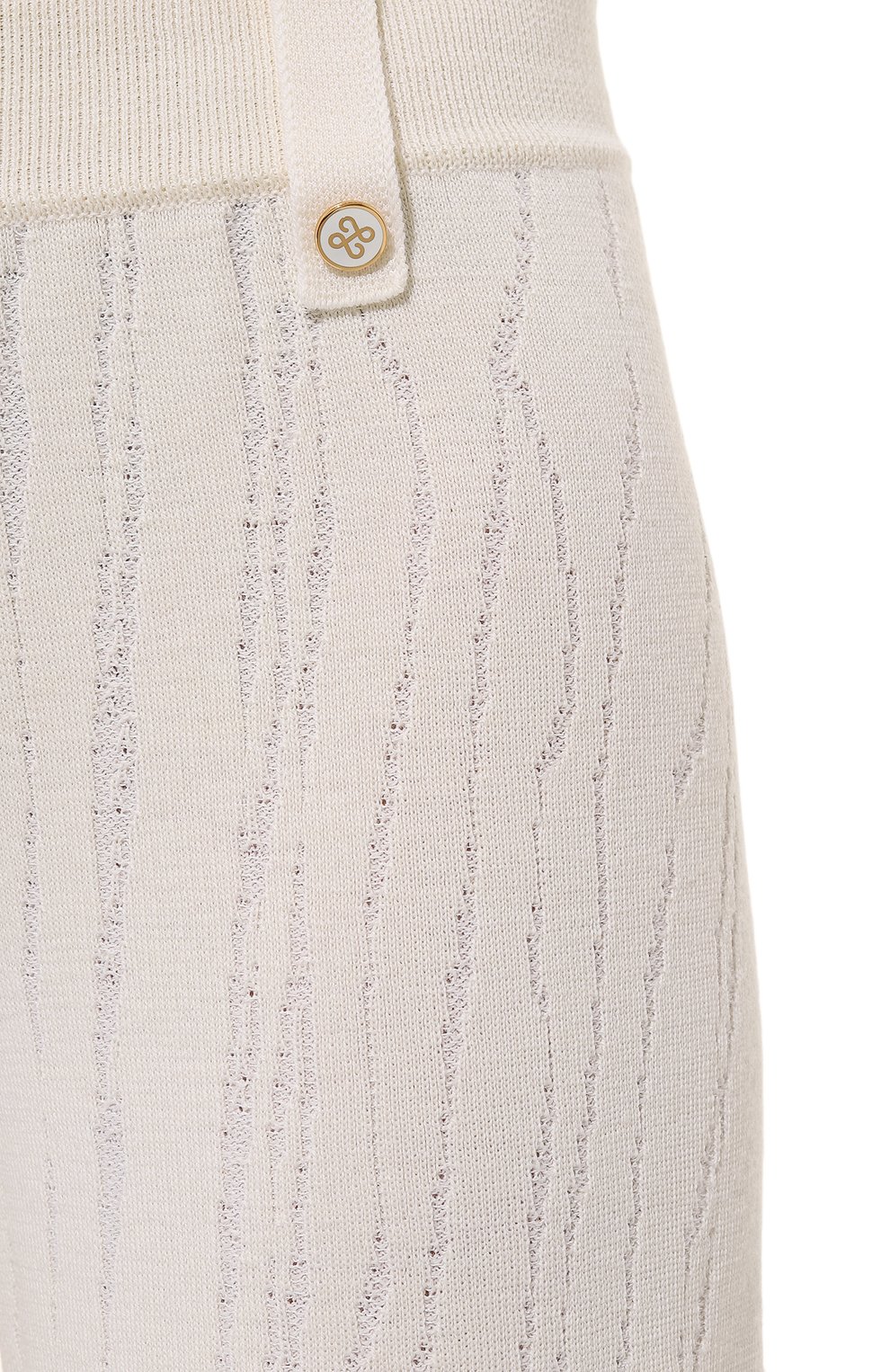 Брюки из шерсти и вискозы AND THE BRAND молочного цвета по цене 49000 руб., арт. W24-P029-1202-101, фото 5 Брюки из шерсти и вискозы AND THE BRAND, арт. W24-P029-1202-101, фото 5