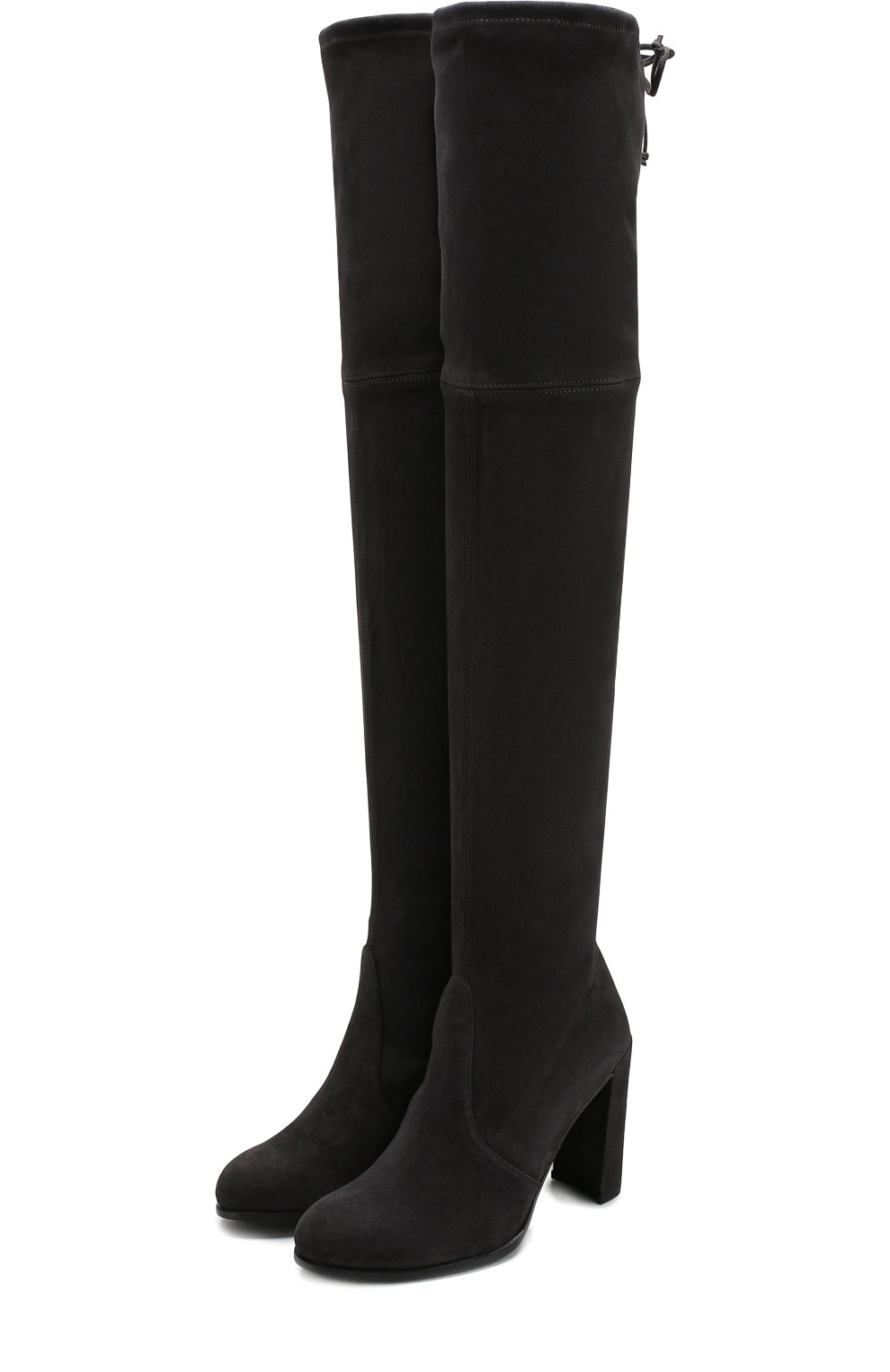 Замшевые ботфорты на устойчивом каблуке STUART WEITZMAN, арт. YL98846, фото 1