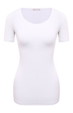 Женская футболка HANRO белого цвета, арт. 071258. | Фото 1 (Материал внешний: Синтетический материал; Материал сплава: Проставлено; Нос: Не проставлено; Женское Кросс-КТ: Футболка-белье)