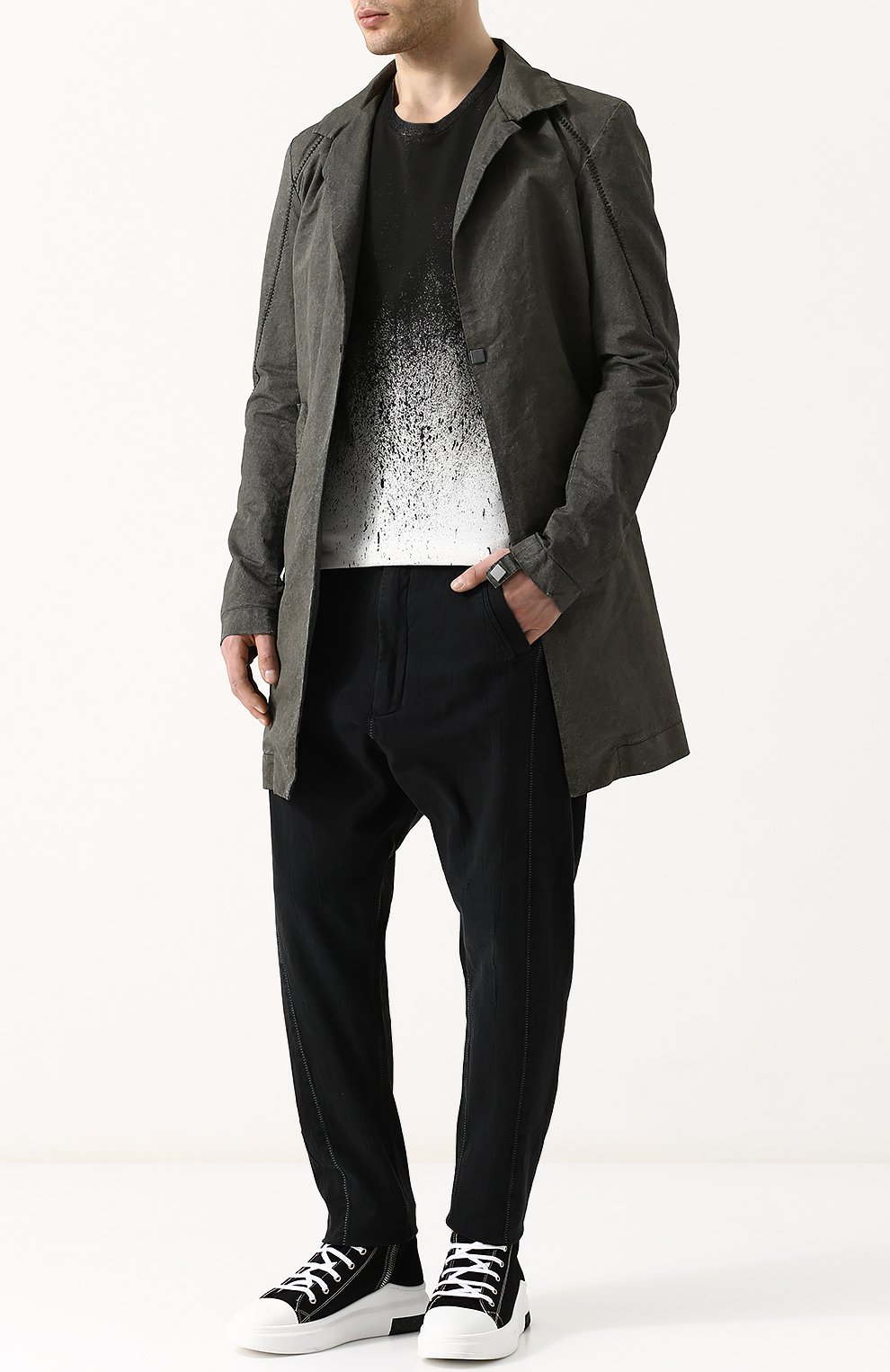 Брюки прямого кроя из смеси хлопка и льна с заниженной линией шага 10SEI0OTTO, арт. 3229TD, фото 2