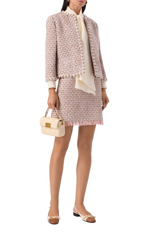 Твидовый жакет Valentino 7B3CE3YI/9E5 Розовый  7B3CE3YI/9E5 Фото 2