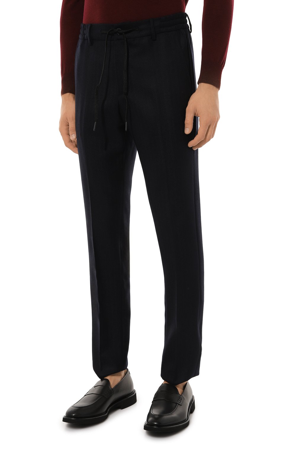 Шерстяные брюки BERWICH темно-синего цвета по цене 34350 руб., арт. SPIAGGIA/CA1931, фото 3 Шерстяные брюки BERWICH, арт. SPIAGGIA/CA1931, фото 3