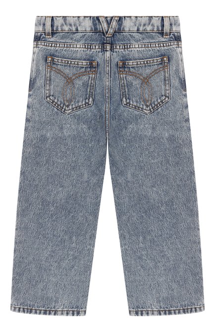 Детские джинсы VERSACE голубого цвета, арт. 1018319/1A13119/4A-6A | Фото 2 (Материал сплава: Проставлено; Материал внешний: Хлопок; Нос: Не проставлено)