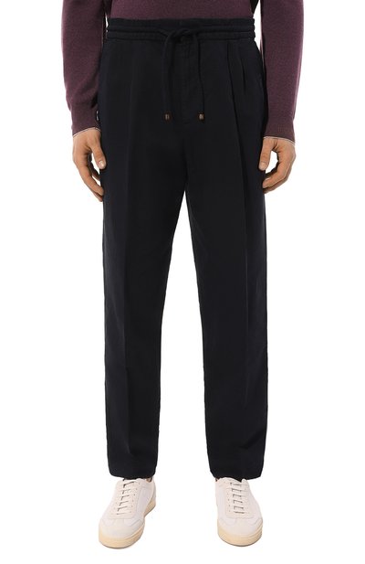 Брюки изо льна и хлопка BRUNELLO CUCINELLI, арт. M291DE1710, фото 3