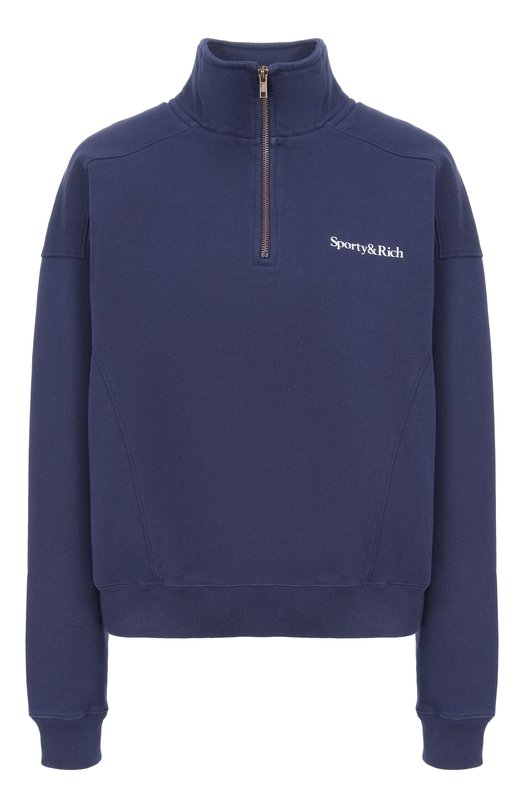 Хлопковый свитшот Sporty and Rich ST08161300BL106 Синий ST08161300BL106