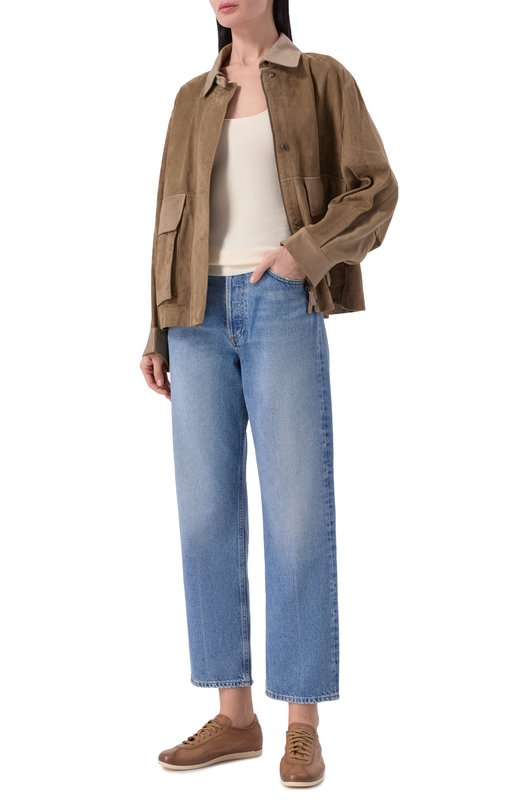 Кожаные кеды Santoni WBYG61449TIRTFIY Бежевый  WBYG61449TIRTFIY Фото 3