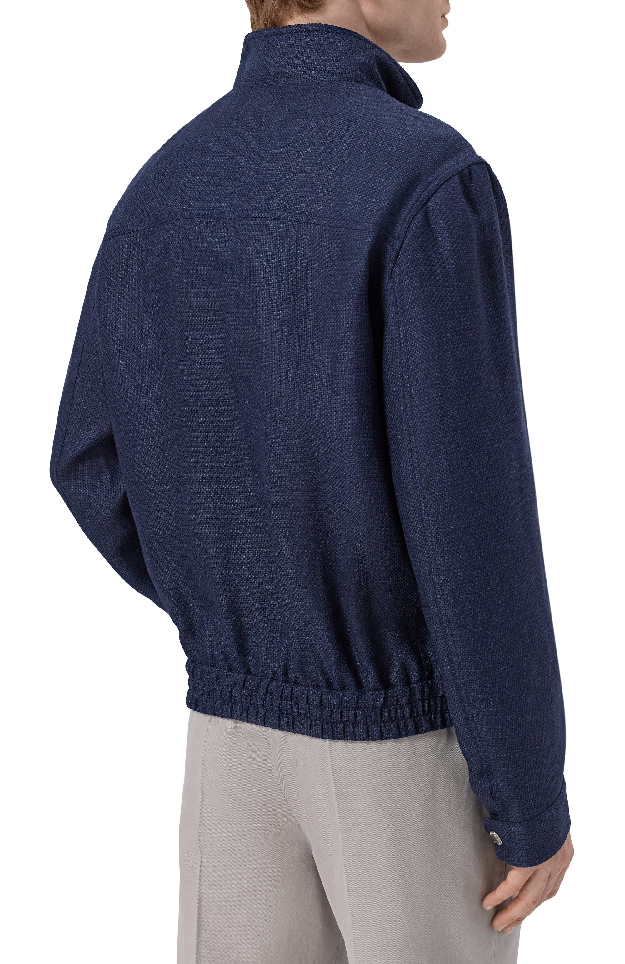 Бомбер из шелка и льна BRUNELLO CUCINELLI, арт. MZ4036580, фото 4