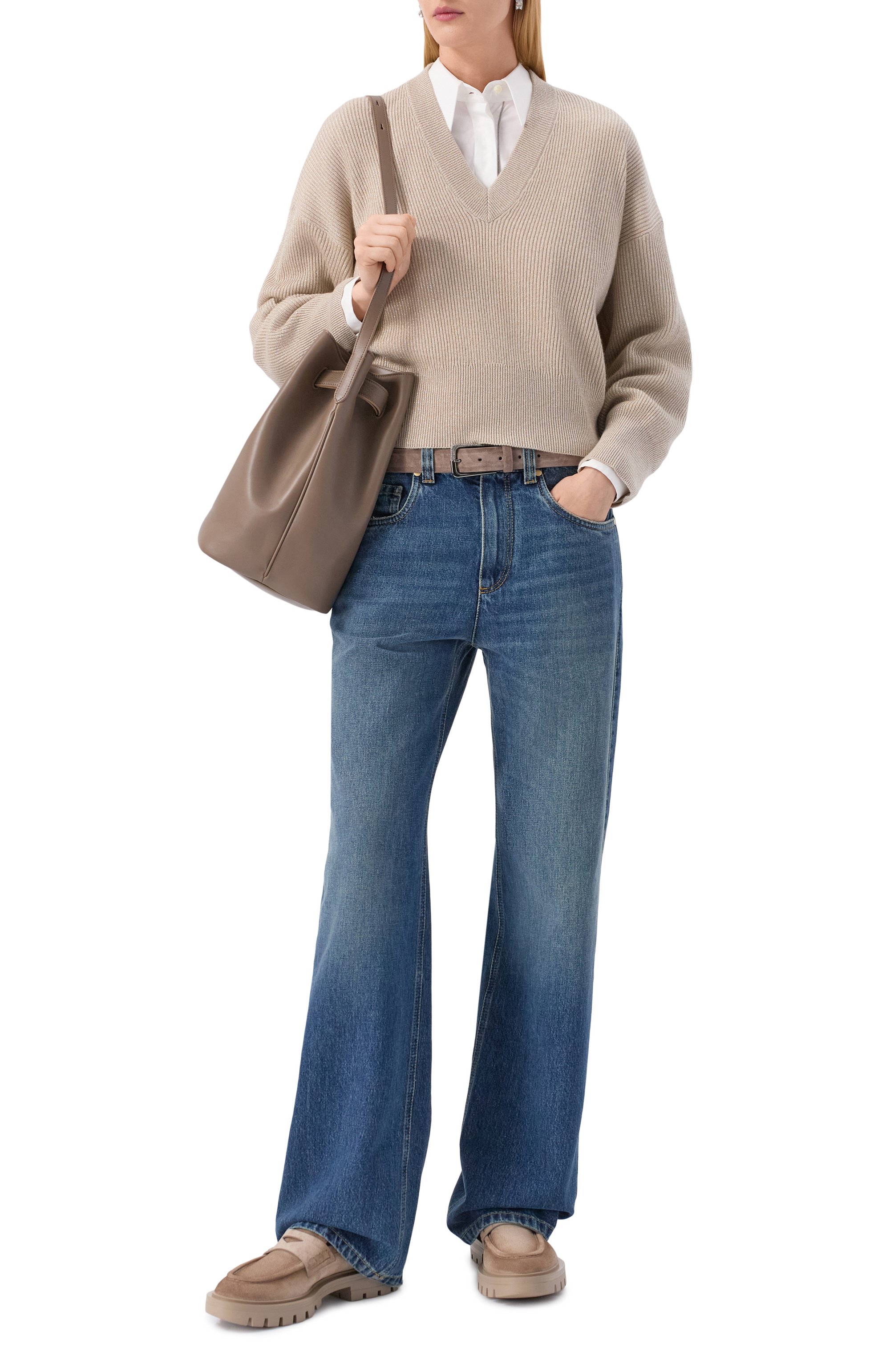 Свитер из кашемира и вискозы BRUNELLO CUCINELLI, арт. M1E224702, фото 2