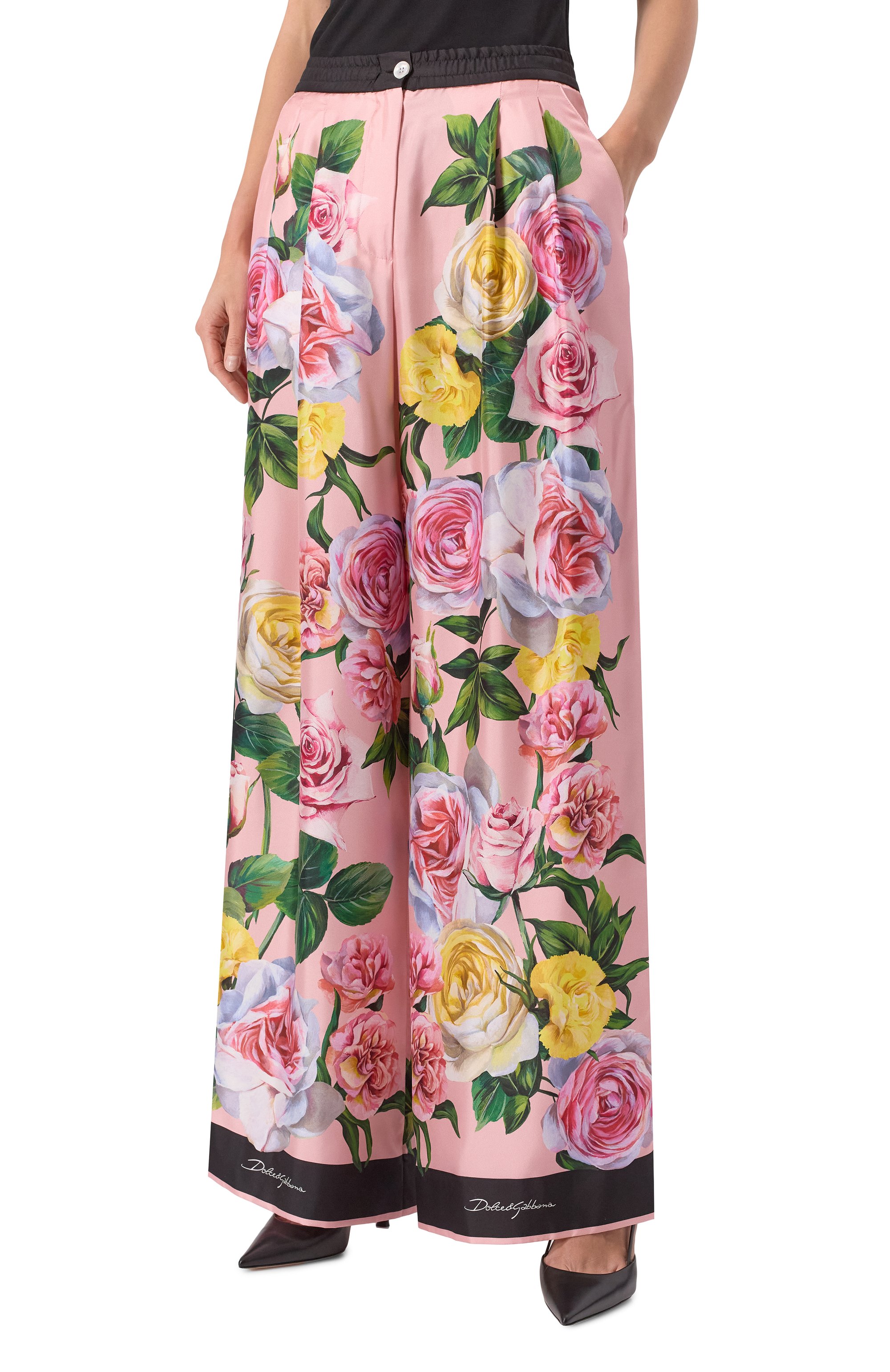 Шелковые брюки DOLCE & GABBANA, арт. FTCIST/HI1W3, фото 3