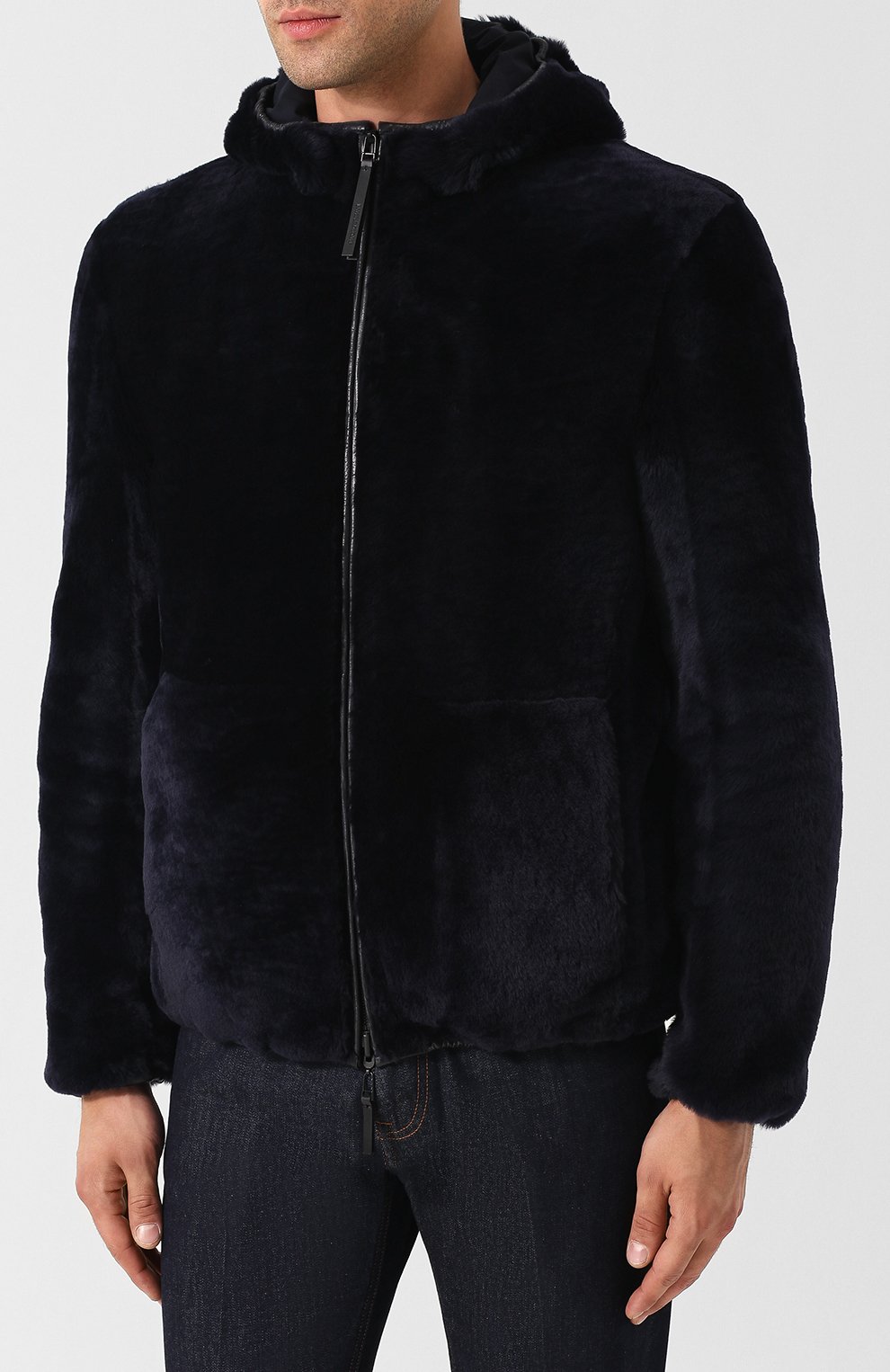 Двусторонняя меховая куртка на молнии с капюшоном EMPORIO ARMANI, арт. 11B15P/11P15, фото 3