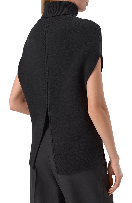 Шерстяной пуловер TOTEME 261-WRT0573-YA0008 Чёрный  261-WRT0573-YA0008 Фото 4