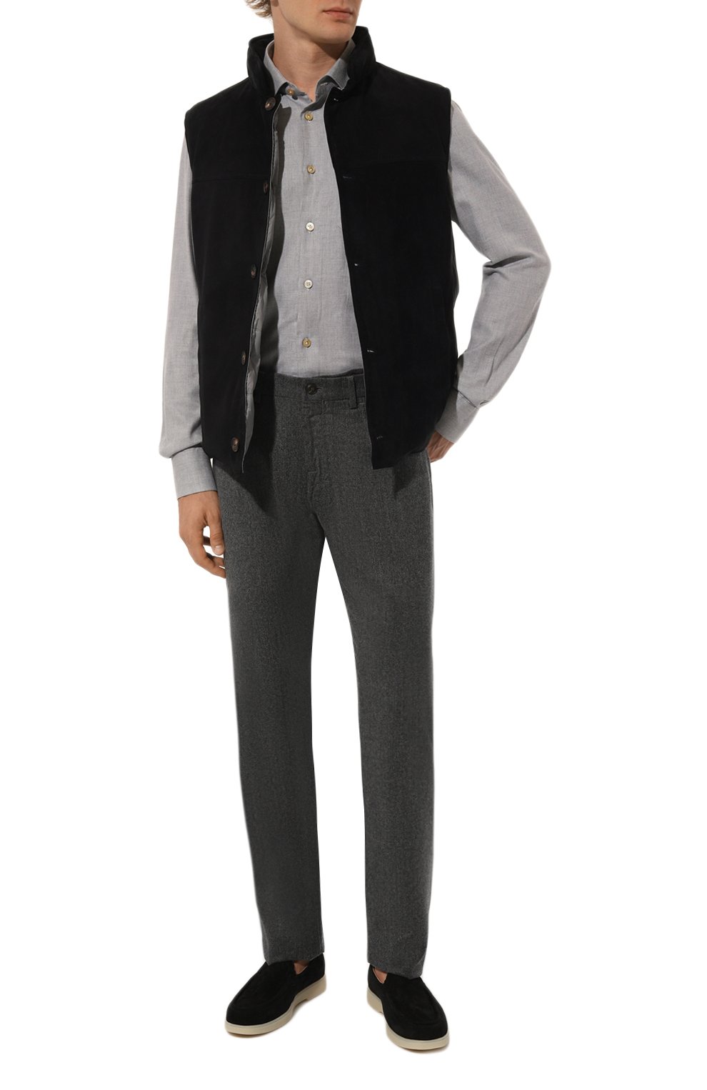 Рубашка из хлопка и лиоцелла KITON, арт. UMCNERH0902511, фото 2