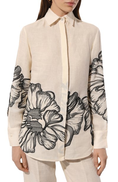 Льняная рубашка KITON, арт. D55442K0992C, фото 3