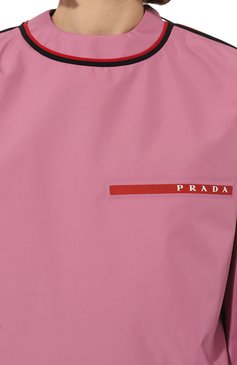 Женский топ prada linea rossa PRADA розового цвета, арт. 29Y860-1XV1-F01N6-202 | Фото 5 (Рукава: Длинные; Материал внешний: Синтетический материал; Длина (для топов): Стандартные; Материал сплава: Проставлено; Стили: Спорт-шик; Драгоценные камни: Проставлено)