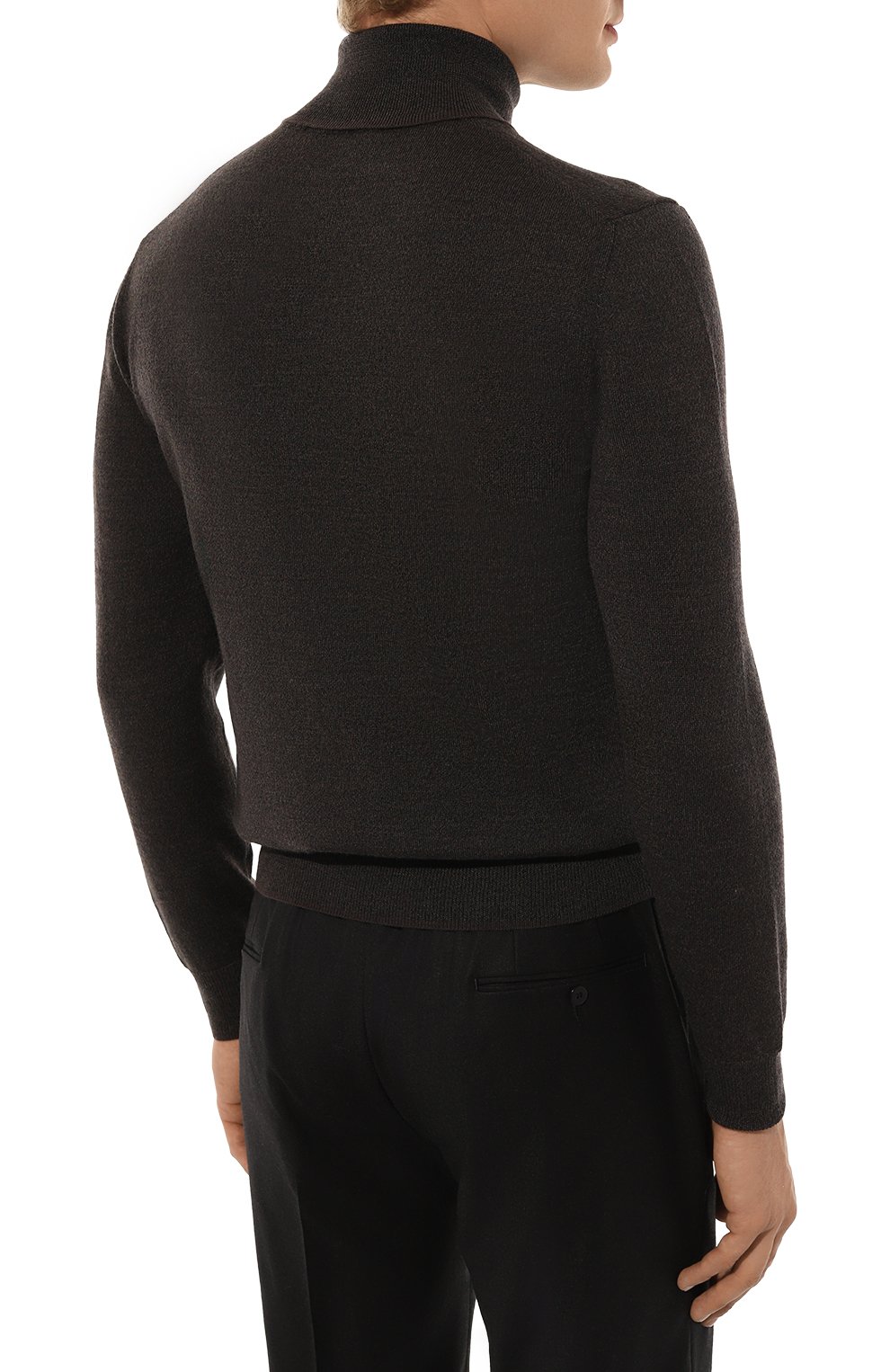 Шерстяная водолазка CANALI темно-коричневого цвета по цене 45050 руб., арт. C0020/MK02156, фото 4 Шерстяная водолазка CANALI, арт. C0020/MK02156, фото 4