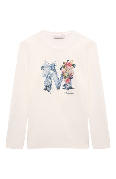 Хлопковый лонгслив MONNALISA, арт. 19D605