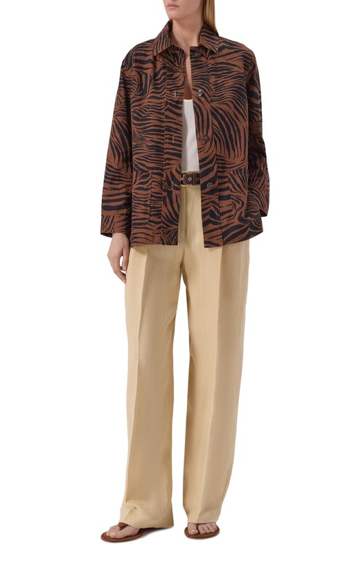 Льняные брюки Max Mara Studio MSTSUMER0 Бежевый  MSTSUMER0 Фото 2
