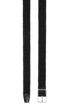 Мужской текстильный ремень CORNELIANI черного цвета, арт. 93V311-9320804 | Фото 3 (Нос: Не проставлено; Материал сплава: Проставлено; Материал: Текстиль; Случай: Повседневный)