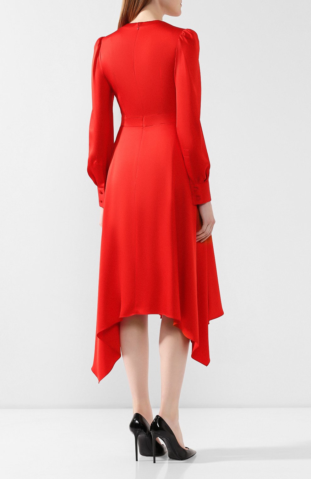 Шелковое платье ALEXANDER MCQUEEN, арт. 593208/QBAAE, фото 4