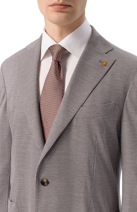 Шелковый галстук Brioni 062I00/PD462 Розовый  062I00/PD462 Фото 2