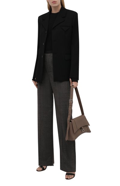 Шерстяные брюки BALENCIAGA темно-серого цвета по цене 82700 руб., арт. 675482/TLT10, фото 2 Шерстяные брюки BALENCIAGA, арт. 675482/TLT10, фото 2
