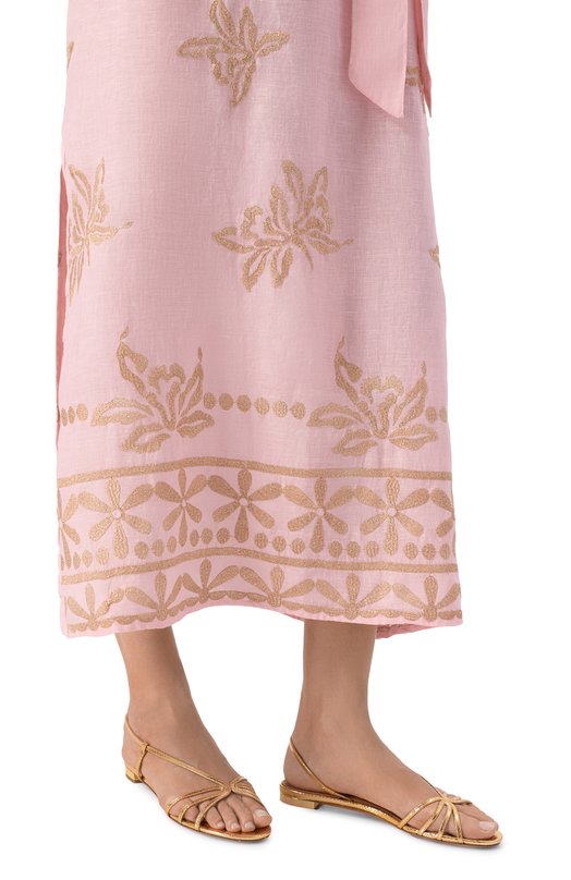 Кожаные сандалии Talk To Me Aquazzura TTMFLAS0-MSK-S0G Золотой  TTMFLAS0-MSK-S0G Фото 2