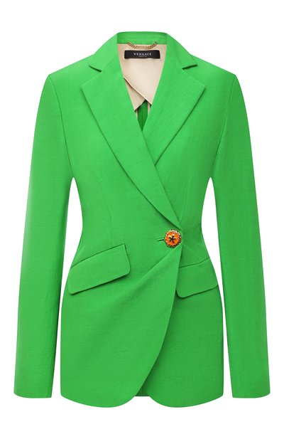 Женский жакет из льна и вискозы VERSACE, арт. A88956/1F00720