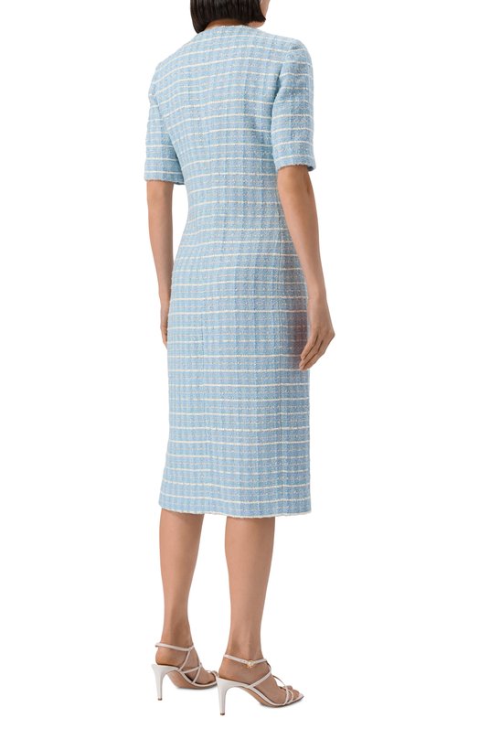 Твидовое платье MVST H181/3056 Голубой  H181/3056 Фото 3
