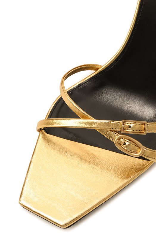 Кожаные босоножки Lydia 75 Saint Laurent 827242/0NL00 Золотой  827242/0NL00 Фото 7