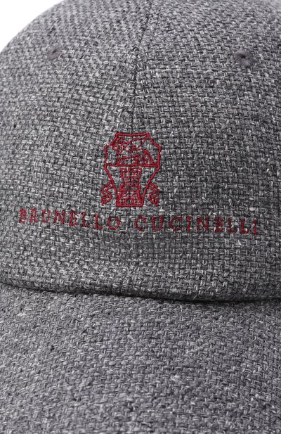 Бейсболка из шелка и льна BRUNELLO CUCINELLI, арт. MZ4039850, фото 3