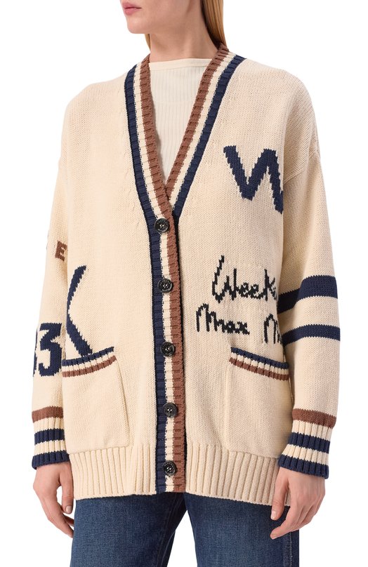 Кардиган Weekend Max Mara BLAS0NE Кремовый  BLAS0NE Фото 3