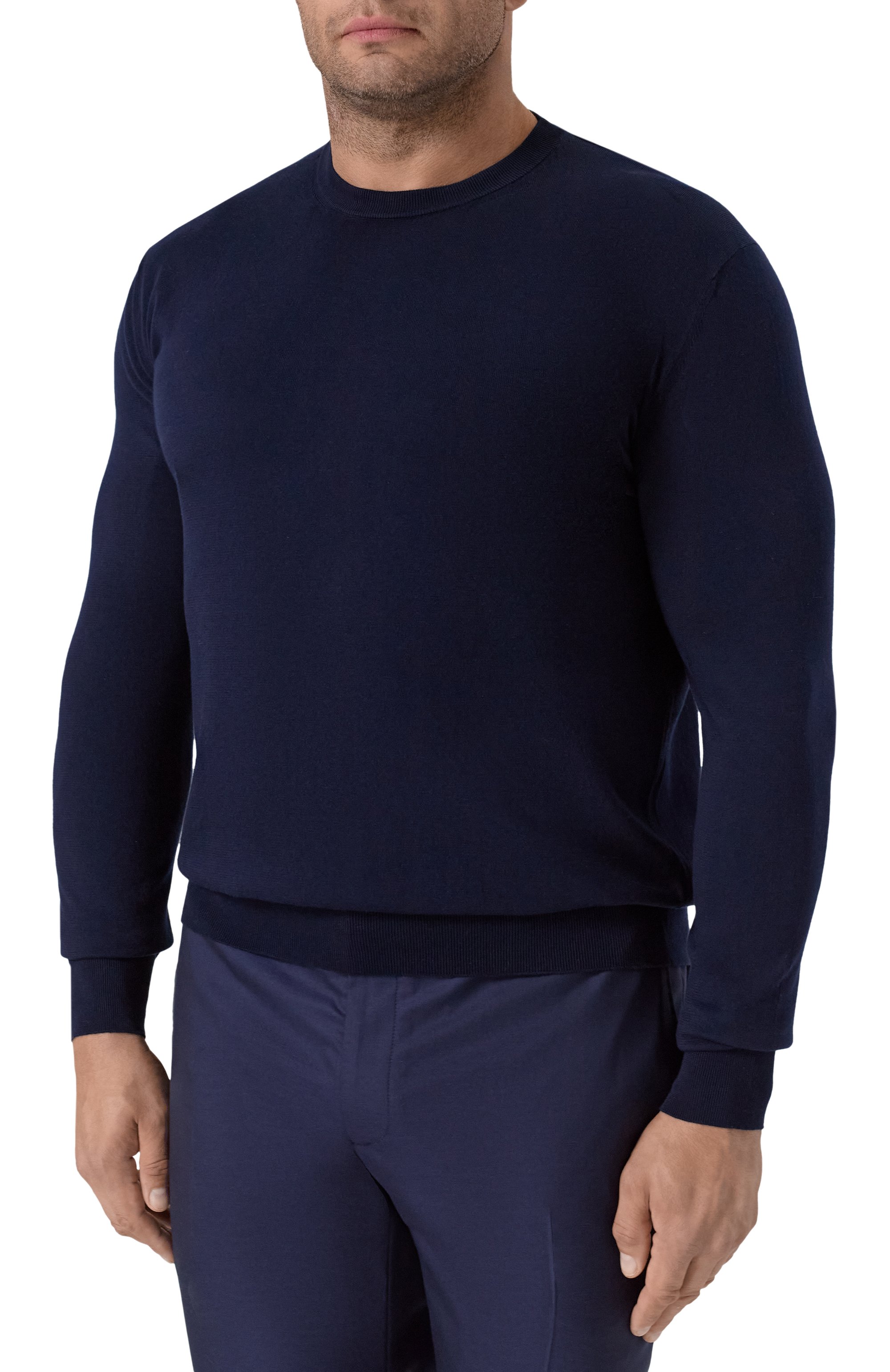 Хлопковый джемпер MVST темно-синего цвета по цене 78750 руб., арт. MS61-653MUBIG, фото 3 Хлопковый джемпер MVST, арт. MS61-653MUBIG, фото 3