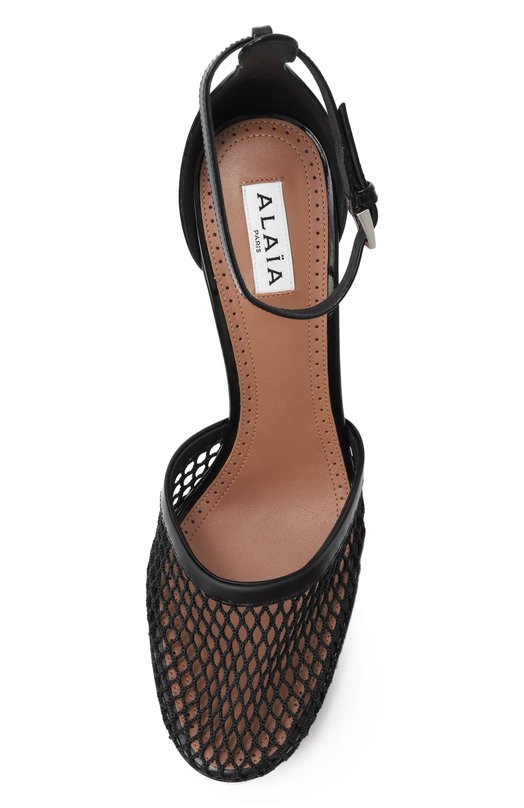 Комбинированные туфли Fishnet 90 Alaia AA3E049TK007 Чёрный  AA3E049TK007 Фото 6