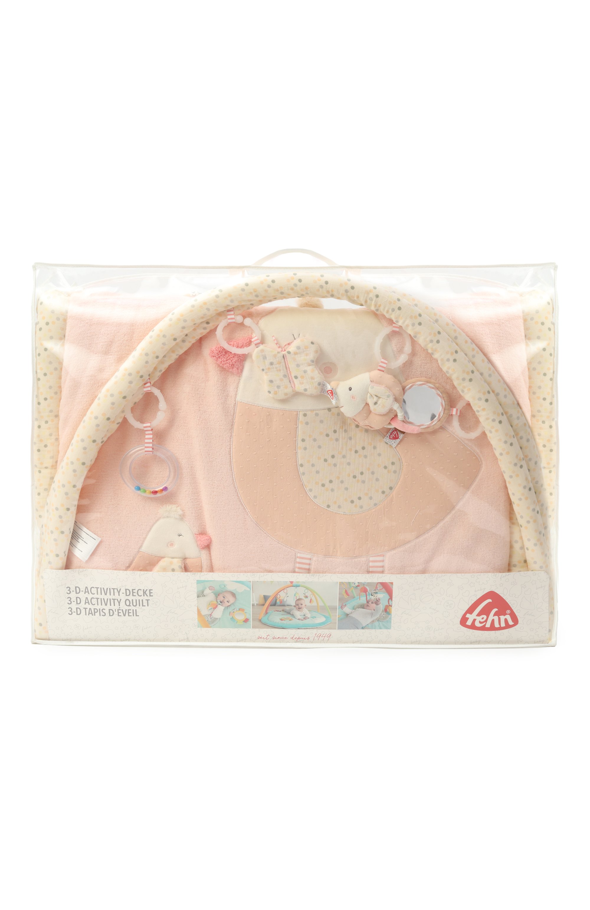 Развивающий коврик птичка FEHN светло-розового цвета по цене 11190 руб., арт. 45062, фото 1 Развивающий коврик птичка FEHN, арт. 45062, фото 1