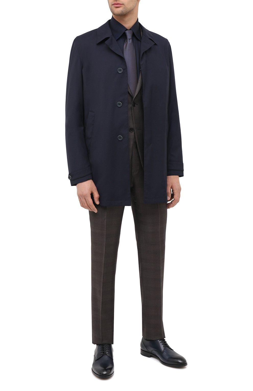 Хлопковая сорочка ZILLI темно-синего цвета по цене 89500 руб., арт. MFU-00702-01077/0001, фото 2 Хлопковая сорочка ZILLI, арт. MFU-00702-01077/0001, фото 2