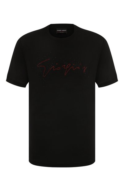 Мужская хлопковая футболка GIORGIO ARMANI, арт. GM000527/TE10333